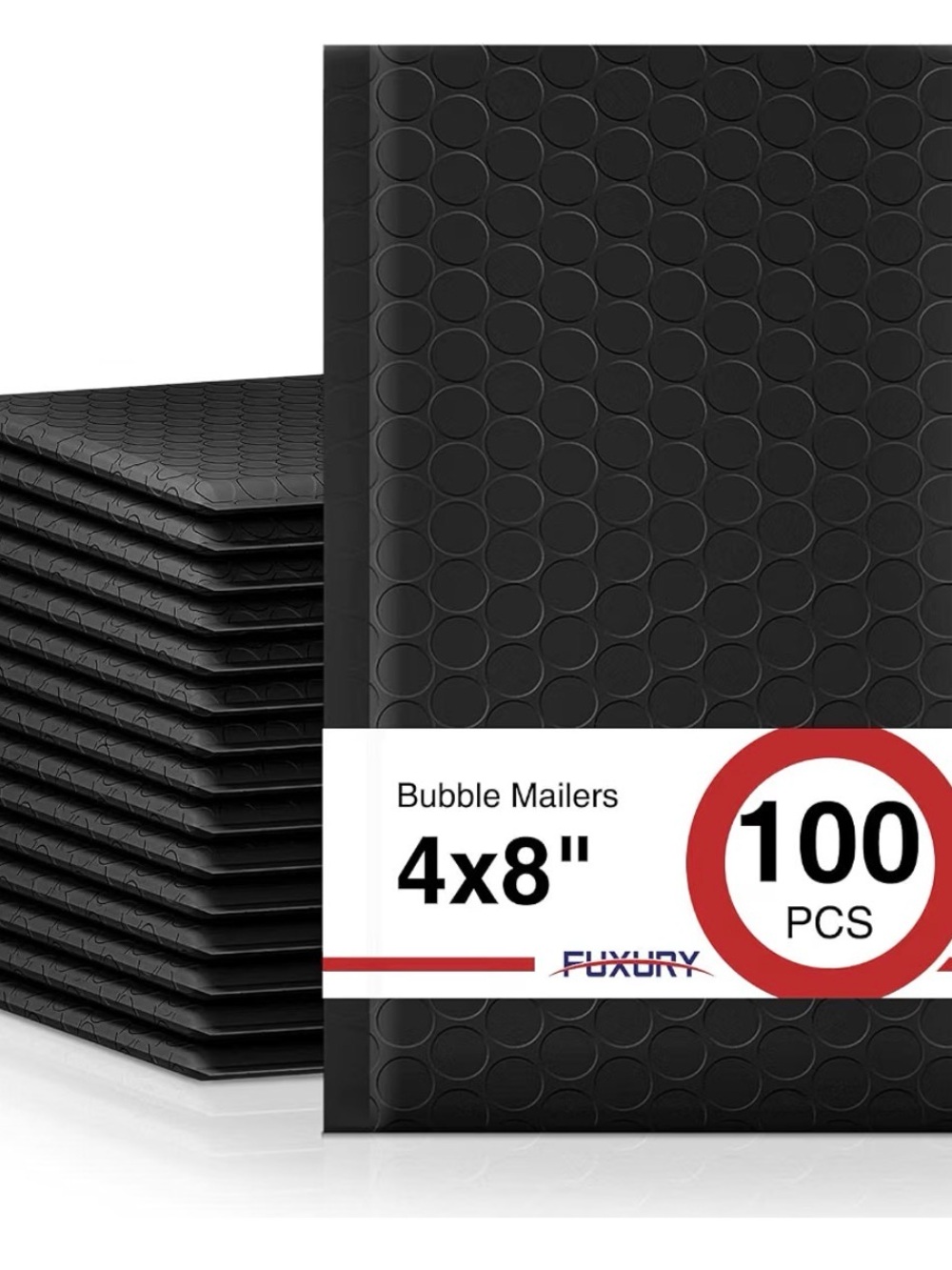 Black Bubble Mailers 4x8" - 93 Pack